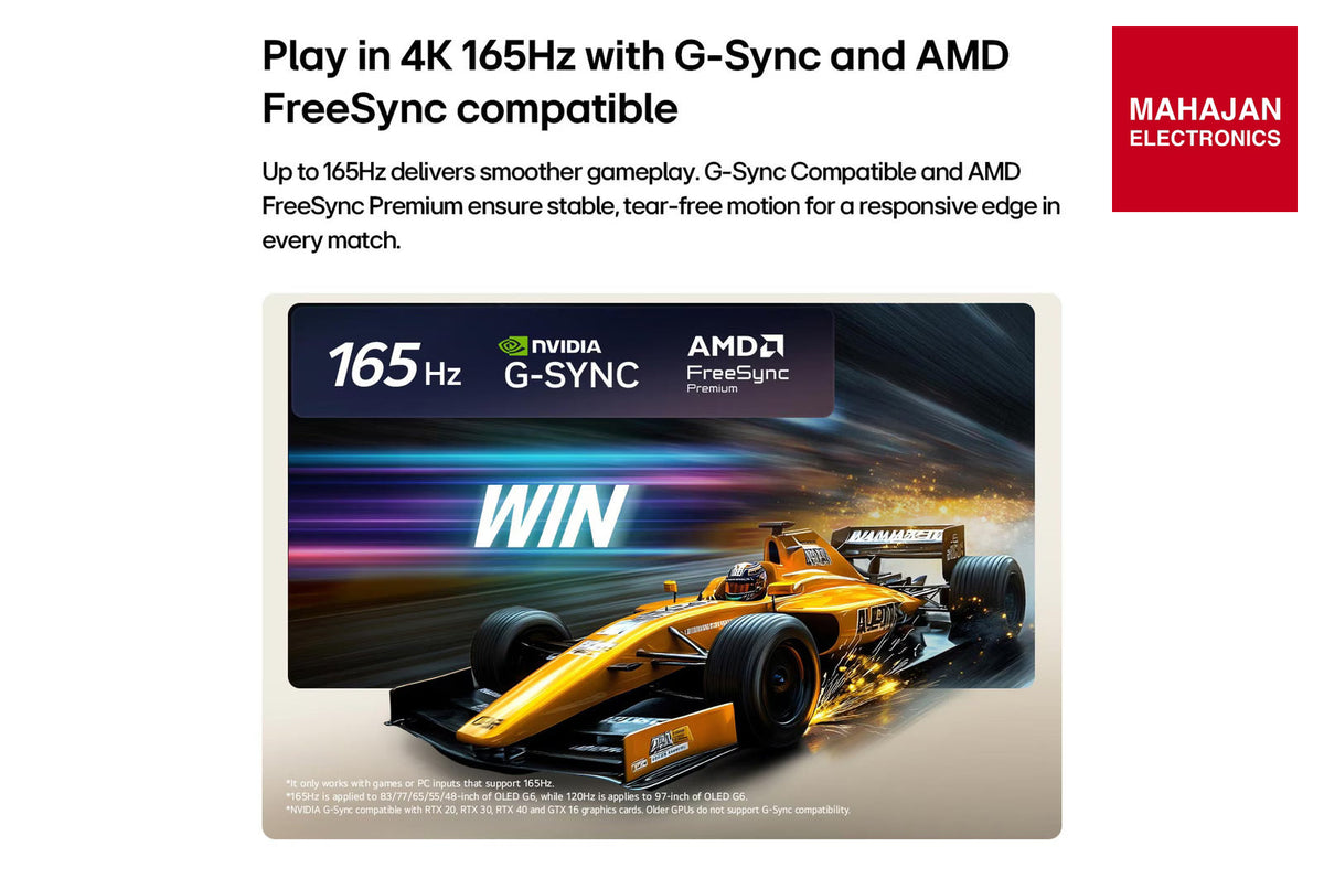 LG OLED77G6PLA  195 cm (77) LG OLED evo AI G6 4K Smart TV with α11 AI Processor Gen3, with Dolby Vision & Atmos 2026 LG