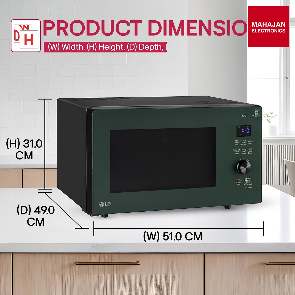 LG MJEN286UJWF 28 L Convertible Microwave Oven with Air Fry, Charcoal Lighting Heater, Wi-Fi Enabled (Black & – Mahajan Electronics Online.