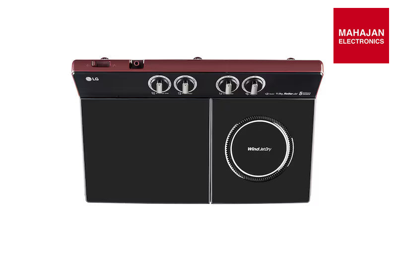 LG PX110B3SD2Z 11 KG Semi-Automatic Washing Machine, Roller Jet Pulsator+, Wind Jet Dry+, Dual Spin Shower, – Mahajan Electronics Online.
