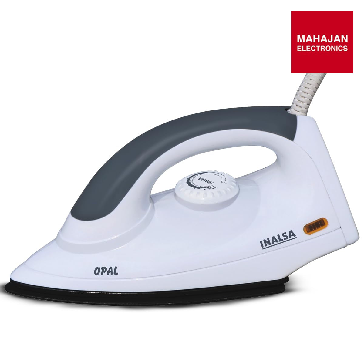 INALSA Electric Opal 1000 Watt Dry Iron For Clothes With Non-Stick Soleplate Coating|Variable Temperature – Mahajan Electronics Online.