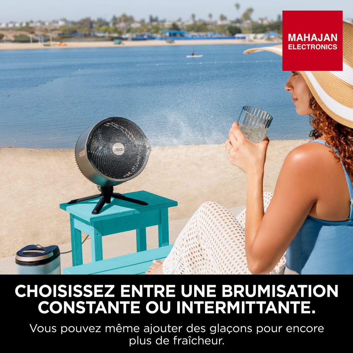 Shark FA300EU FlexBreeze Pro Mist Wireless Indoor/Outdoor Fan, Portable Mister, 20m Range, Free Standing or – Mahajan Electronics Online.