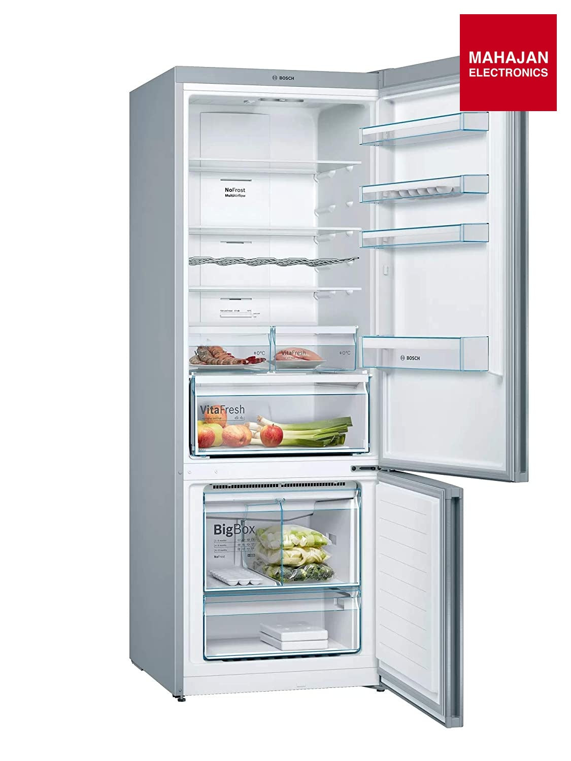 Bosch KGN56XI40I 559 L 2 Star Inverter Double Door Refrigerator Bosch