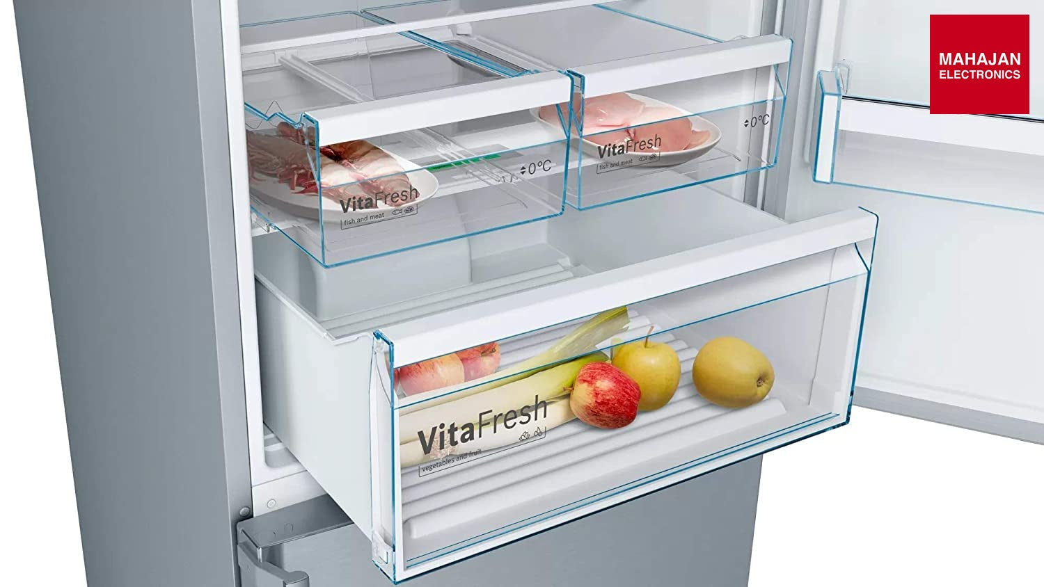 Bosch KGN56XI40I 559 L 2 Star Inverter Double Door Refrigerator Bosch