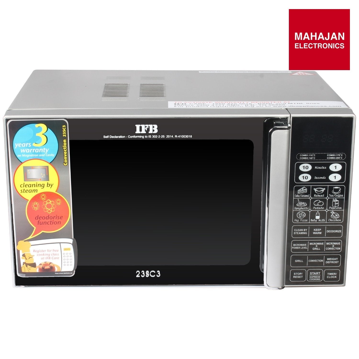 IFB 23 L Convection Microwave Oven (IFB 23SC3, Metallic Silver) IFB