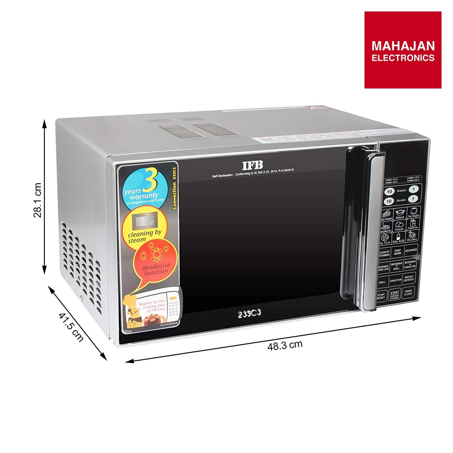 IFB 23 L Convection Microwave Oven (IFB 23SC3, Metallic Silver) IFB