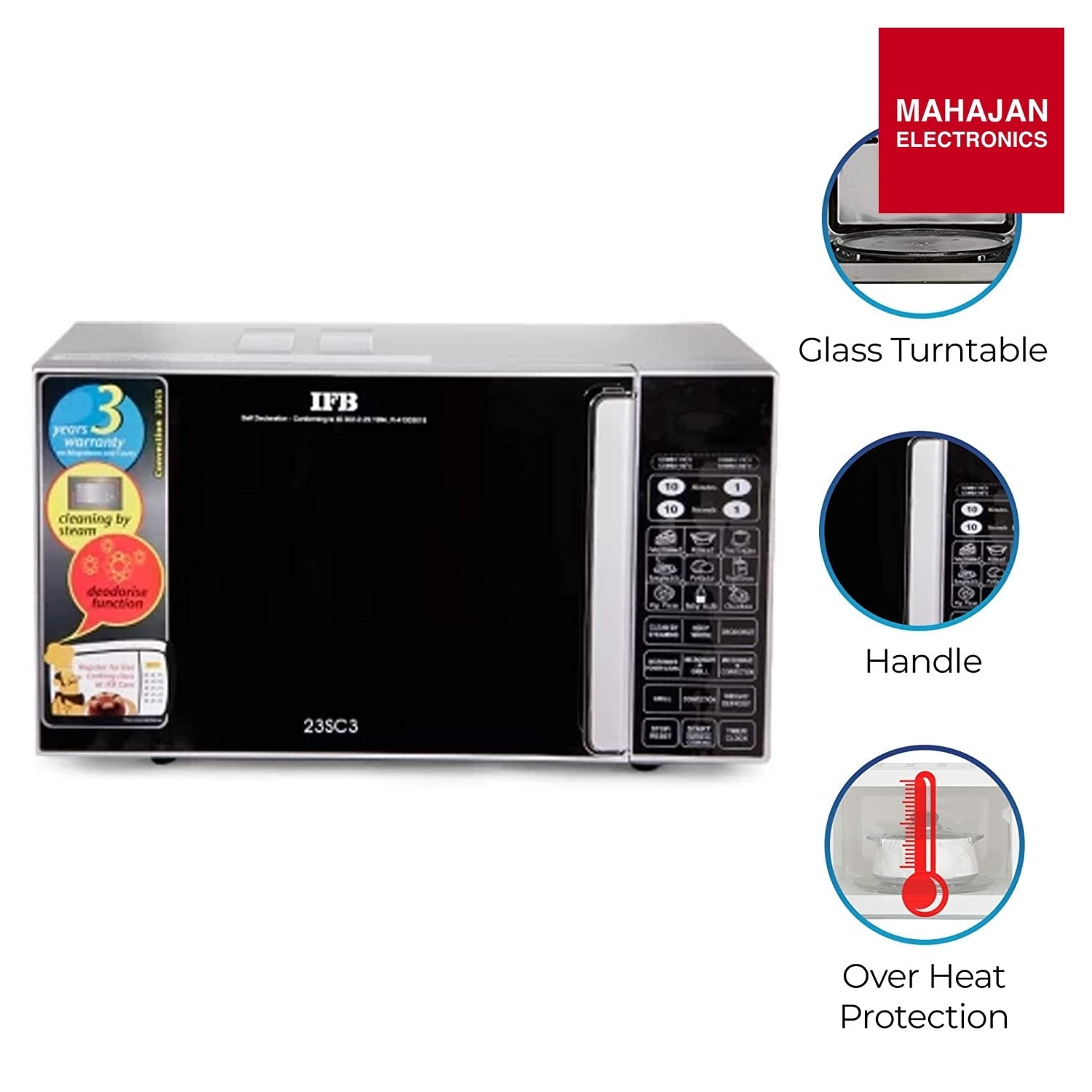 IFB 23 L Convection Microwave Oven (IFB 23SC3, Metallic Silver) IFB