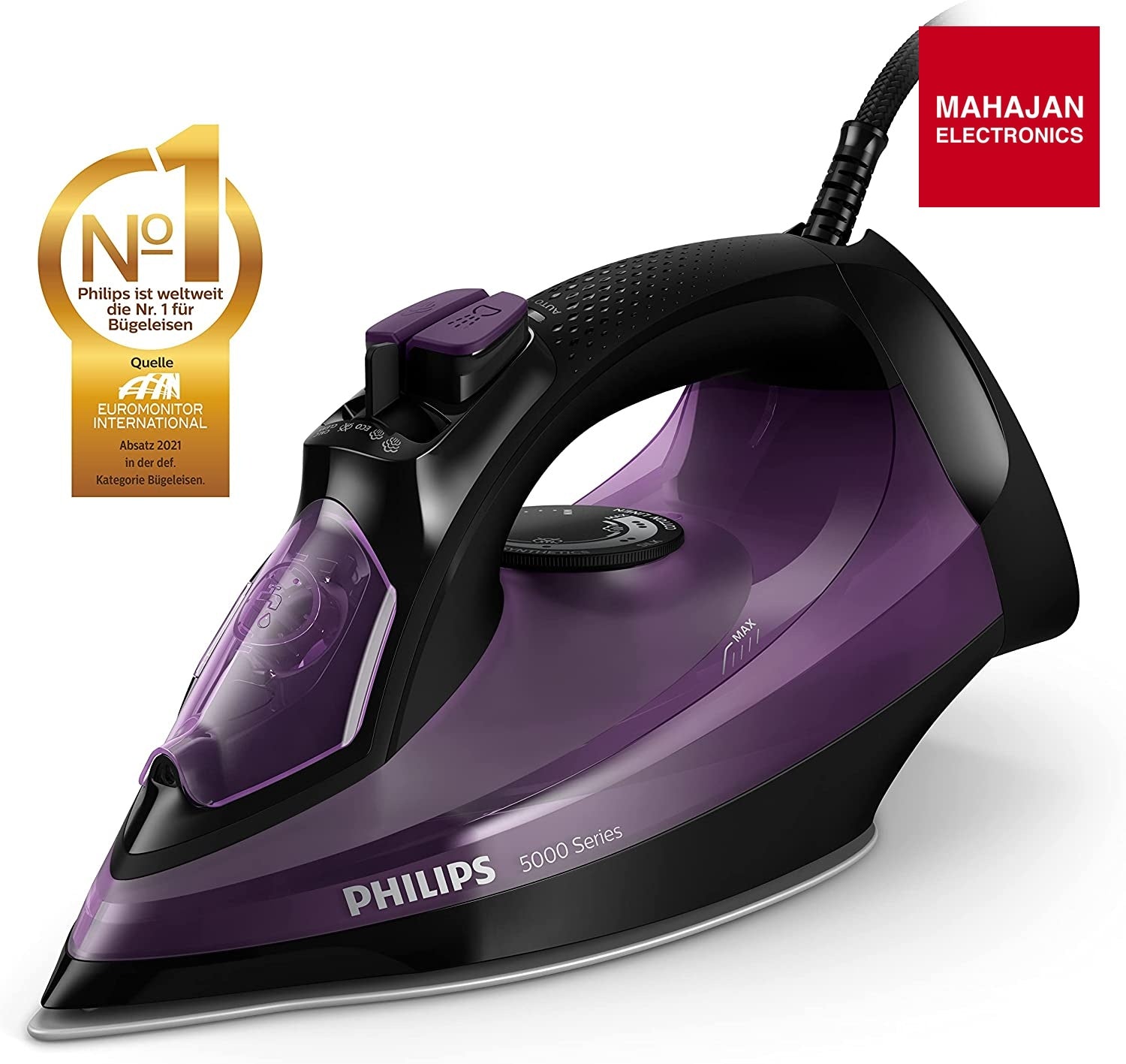 Philips DST5030/80 Steam Iron - 2400 W, Constant Steam Power 45 g/min, Steam Boost Philips