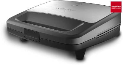 Philips HD2289/00 Open Grill Sandwich Maker – 700W, 2 Slice, XL Non-Stick Plates, Black – With Griddle Plates & LED Indicator Philips