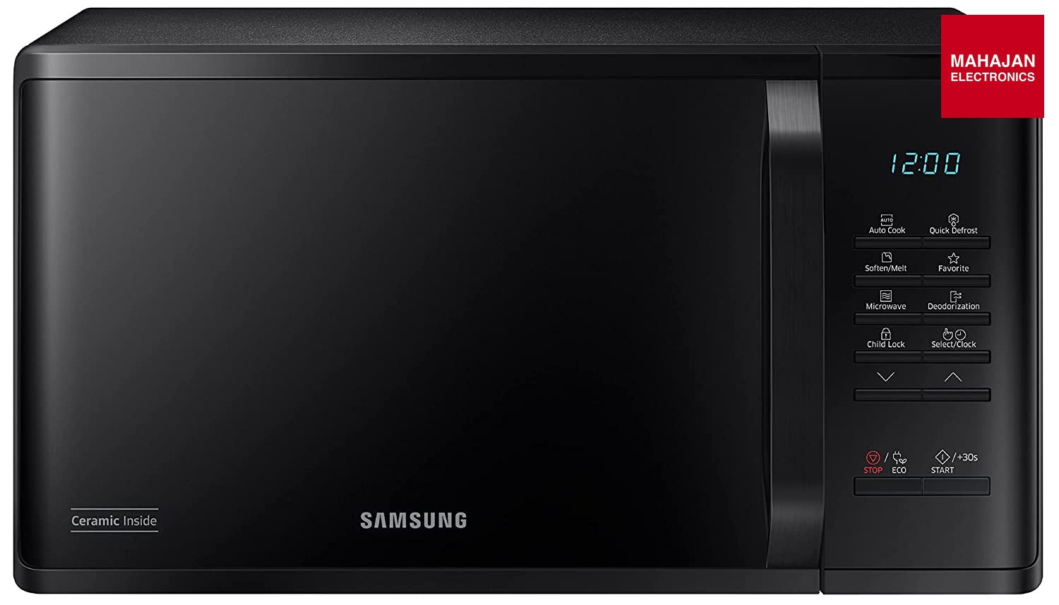 Samsung MS23A3513AK/TL 23L Solo Microwave Oven (Black, Ceramic Enamel, Quick Defrost, AutoCook, ECO Mode, Child Lock) Samsung