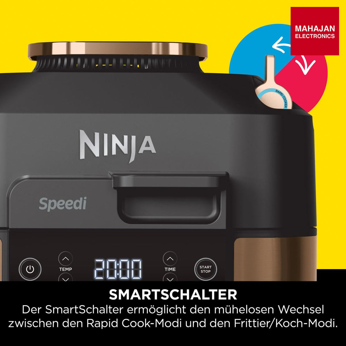 Ninja ON400EUCP Speedi 10-in-1 Fast Pressure Cooker, Air Fryer, Air Fryer and Multicooker, 5.7L, Meals for 4 – Mahajan Electronics Online.