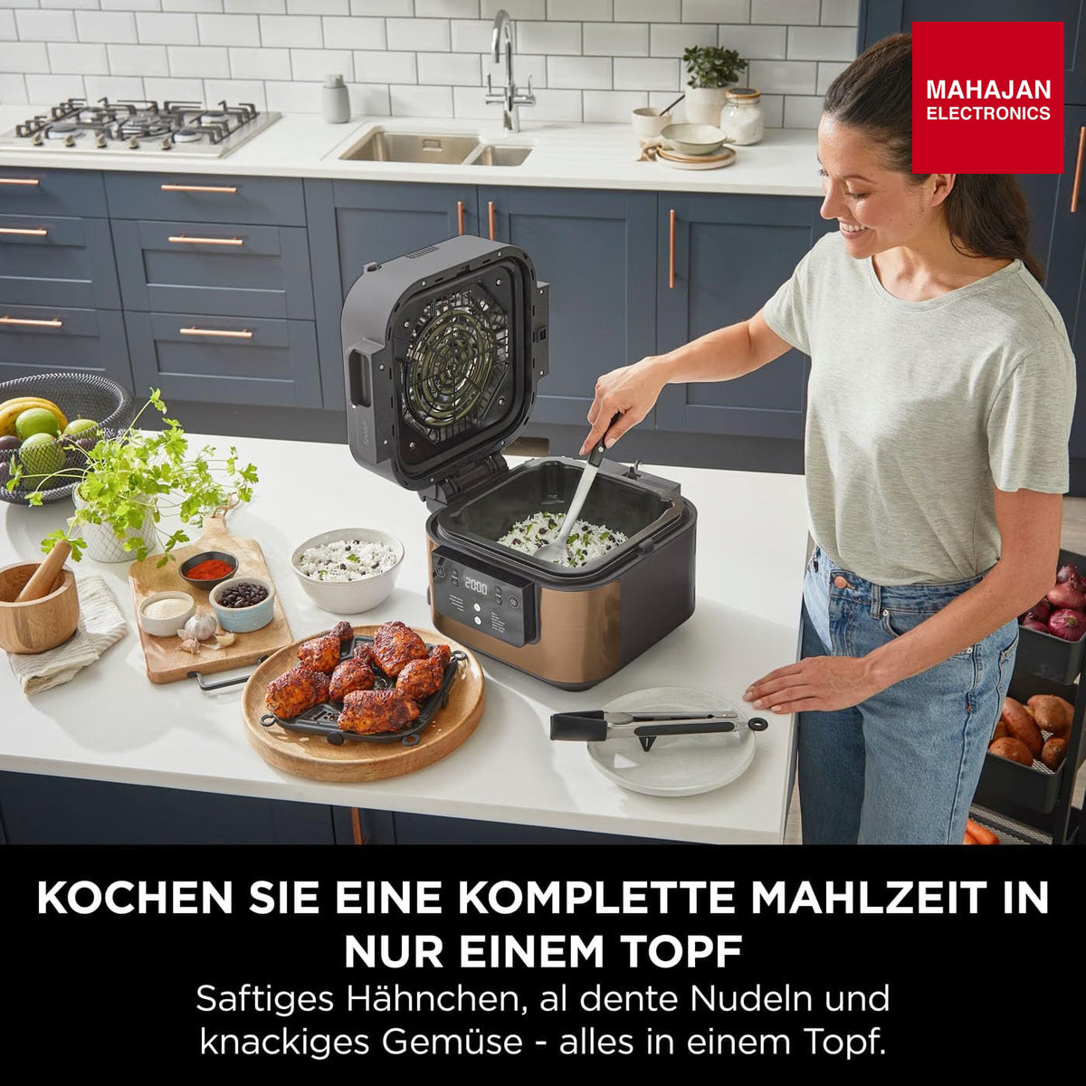 Ninja ON400EUCP Speedi 10-in-1 Fast Pressure Cooker, Air Fryer, Air Fryer and Multicooker, 5.7L, Meals for 4 – Mahajan Electronics Online.