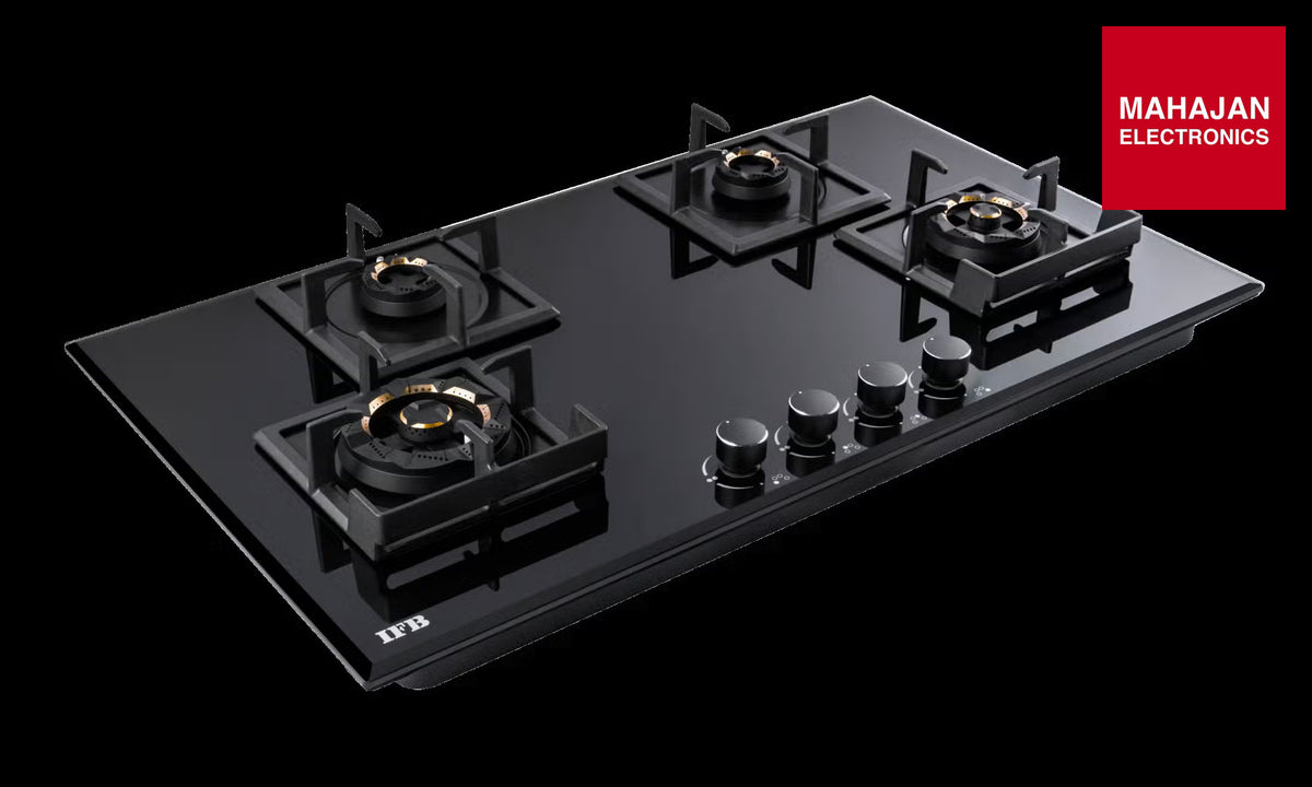 IFB 90-GCI4B-3D-FFD 4-Burner Hybrid Built-in Gas Hob | Auto Ignition | 3D Brass Burners IFB – Mahajan Electronics Online.