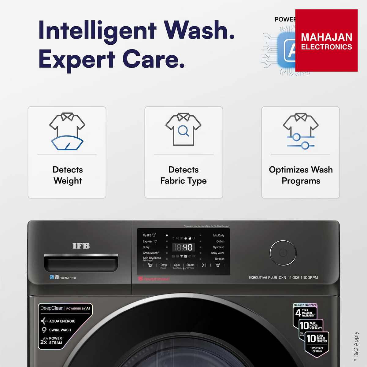 IFB EXECUTIVE PLUS OXN 1114 CMS 11 Kg 5 Star Front Load Washing Machine (Onyx) – Mahajan Electronics Online.