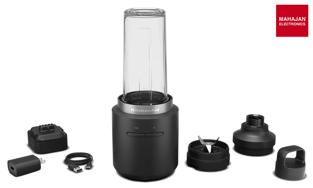 KitchenAid Go Cordless Personal Blender, 473ml BPA-Free Blending Jar, Stainless Steel Blade, Travel & Storage Lids for smoothies, shakes (with Lithium Ion Battery – Mahajan Electronics Online.