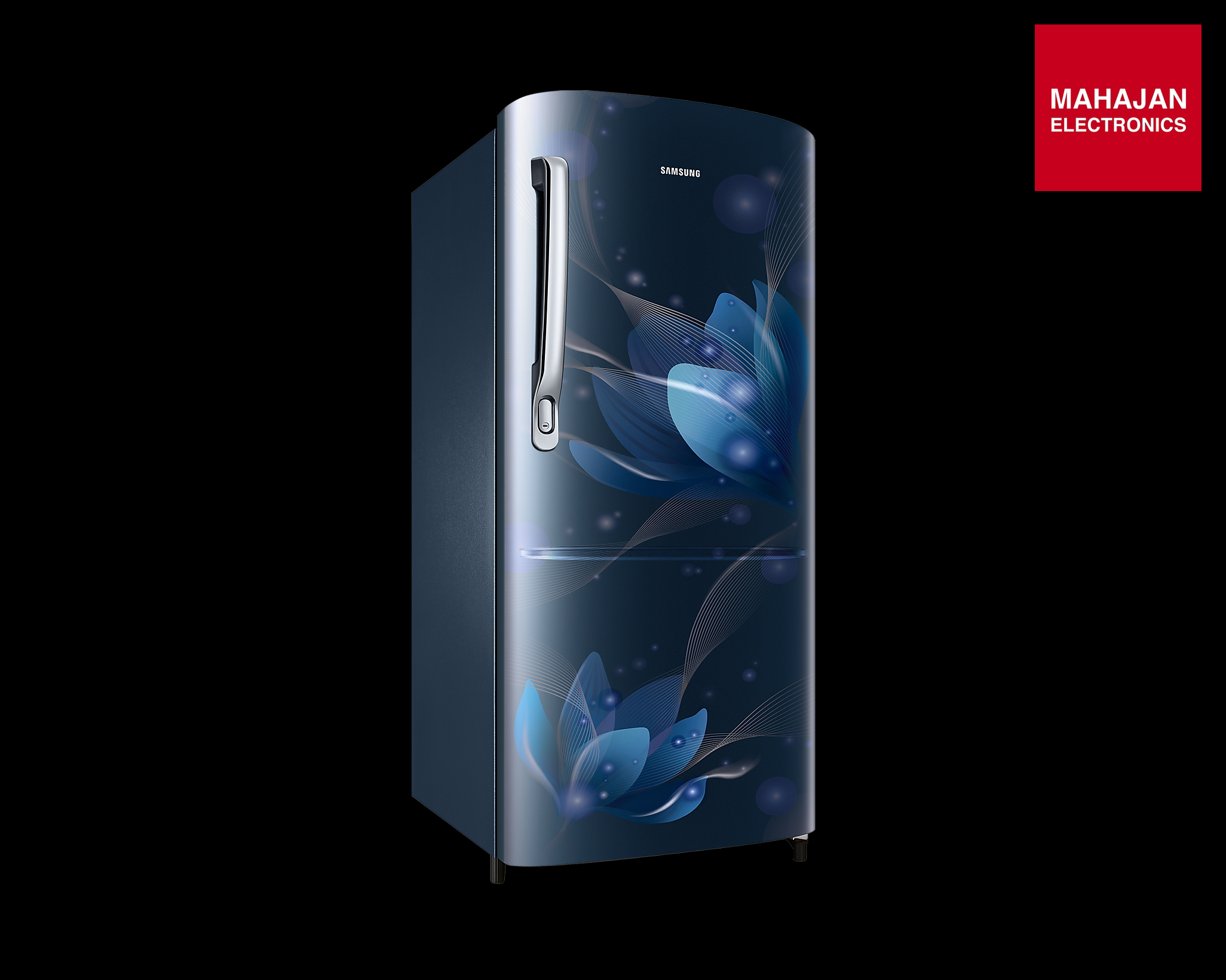 Samsung 184L 2 Star Digital Inverter Direct-Cool Single Door Refrigerator(RR20C2712U8/NL,Blooming Saffron Blue) - Mahajan Electronics Online