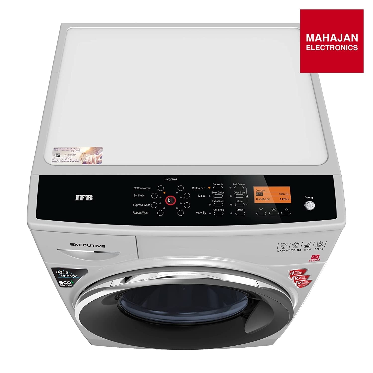 IFB EXECUTIVE SMART TOUCH SXS, Silver 9 Kg 5 Star Front Load Washing Machine 2X Power Steam ( Bubble Wash, 4 – Mahajan Electronics Online.