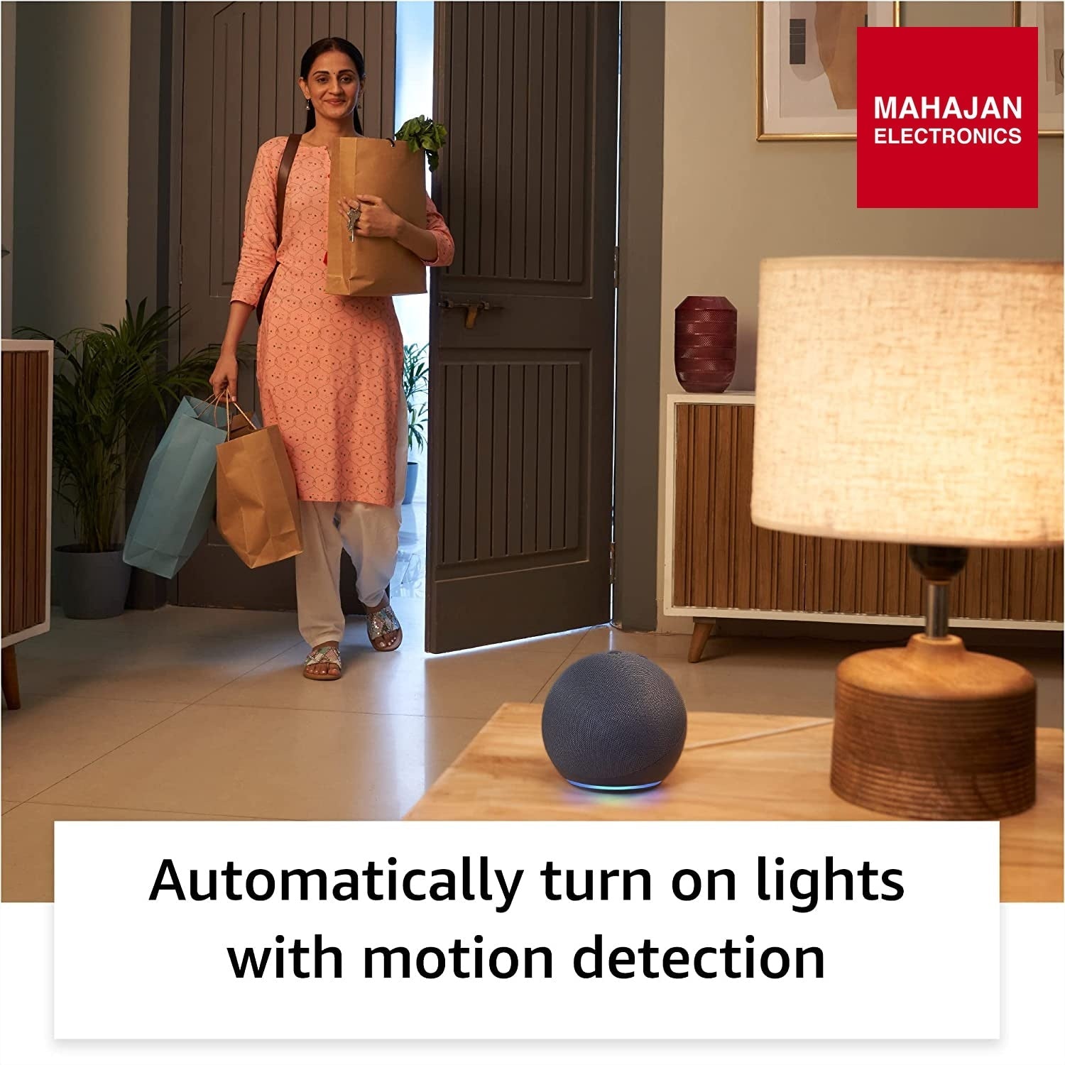 Amazon Echo Dot (5th Gen, 2023 release) | Smart speaker with Bigger sound, Motion Detection, Temperature Sensor and Alexa| Blue - Mahajan Electronics Online