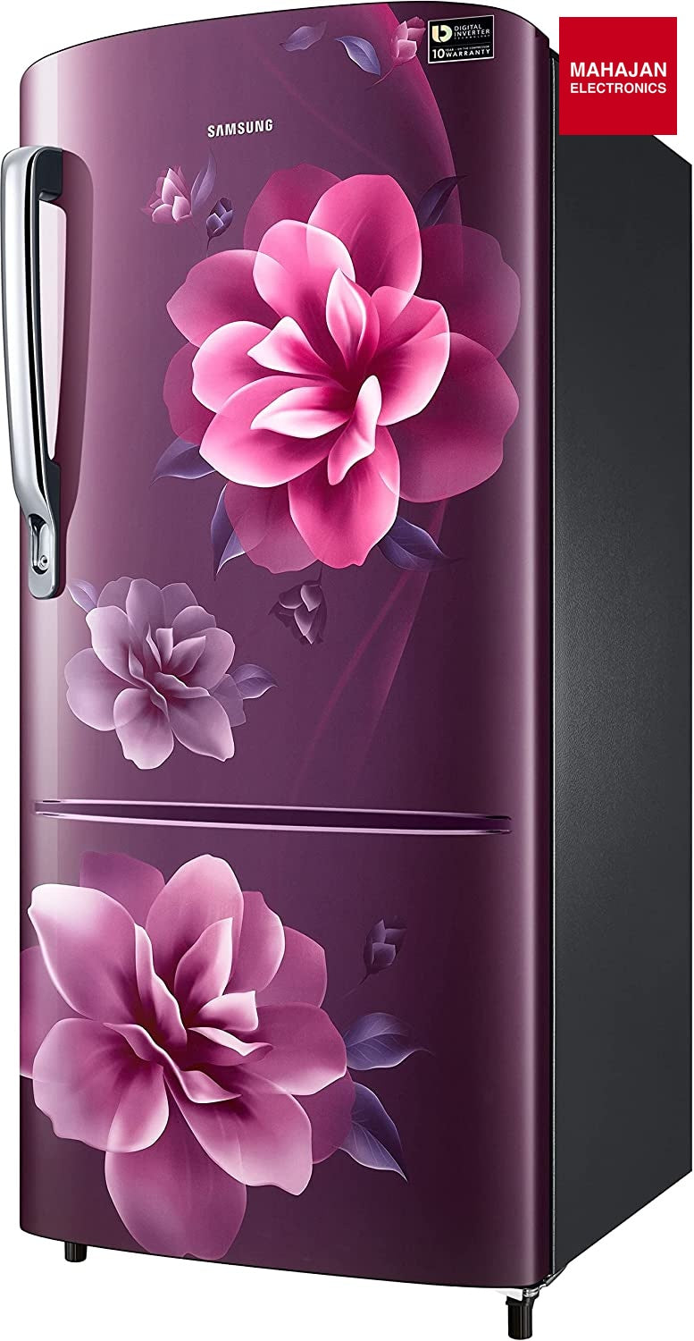 Samsung RR20C2723CR/NL 184L 3 Star Digital Inverter Direct-Cool Single Door Refrigerator(Camellia Purple) Mahajan Electronics Online