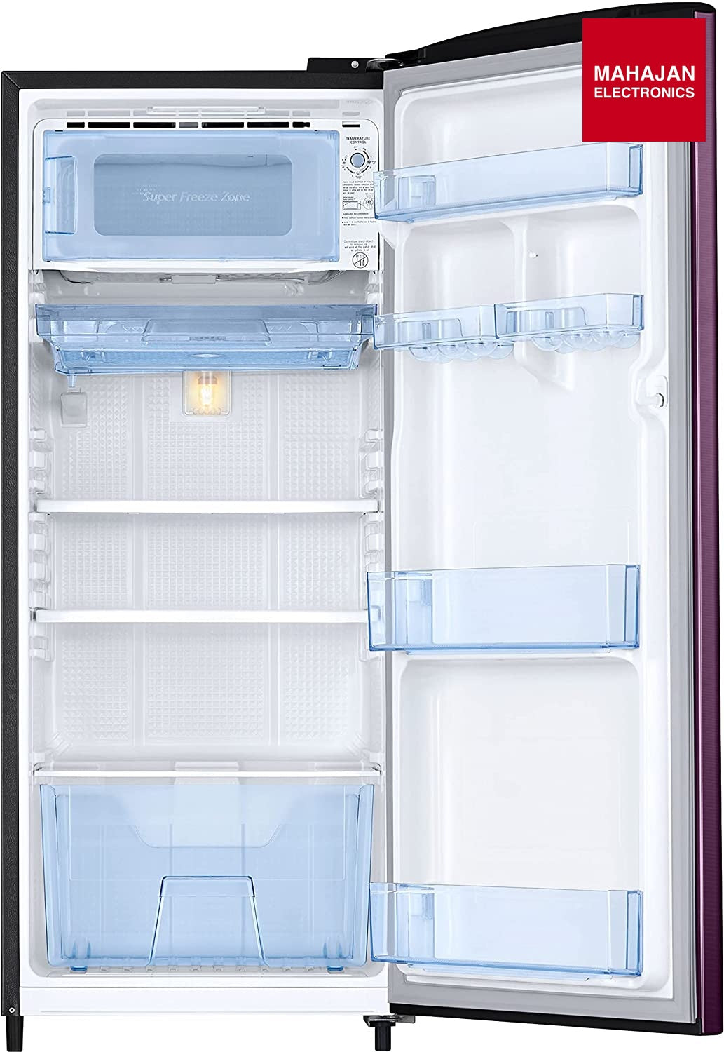 Samsung RR20C2723CR/NL 184L 3 Star Digital Inverter Direct-Cool Single Door Refrigerator(Camellia Purple) Mahajan Electronics Online