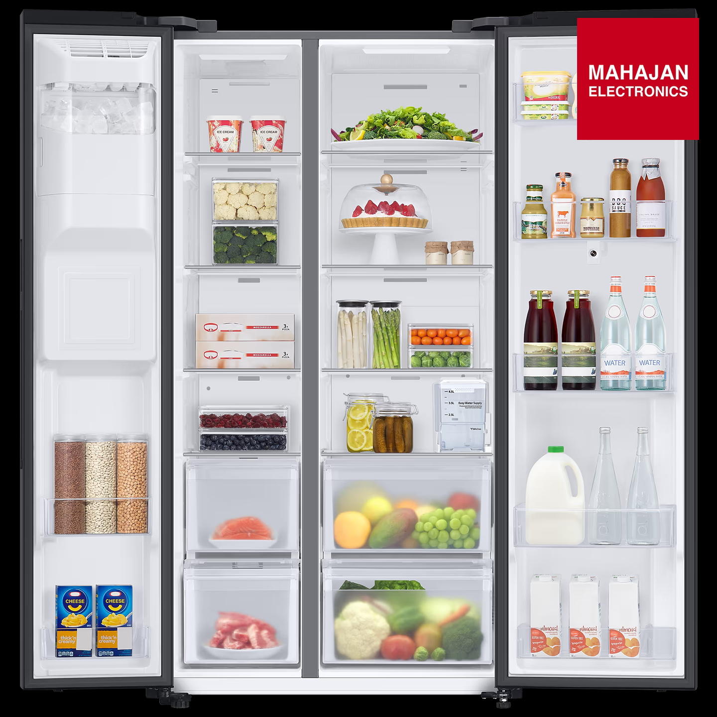 Samsung 615L 3 Star Convertible 5 In 1 Digital Inverter Side by Side Refrigerator, (RS7HCG8543B1HL, EZ Clean – Mahajan Electronics Online.