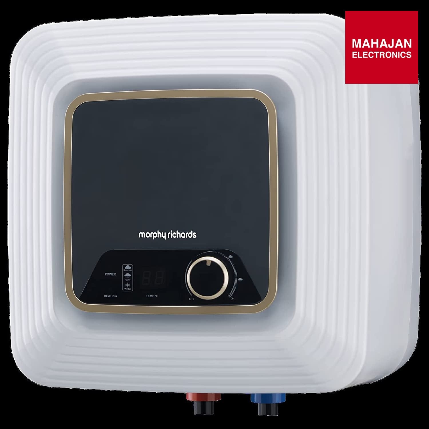 Morphy Richards Kube 25 Litres 5 Star Storage Water Geyser 2000 Watts White and Black - Mahajan Electronics Online