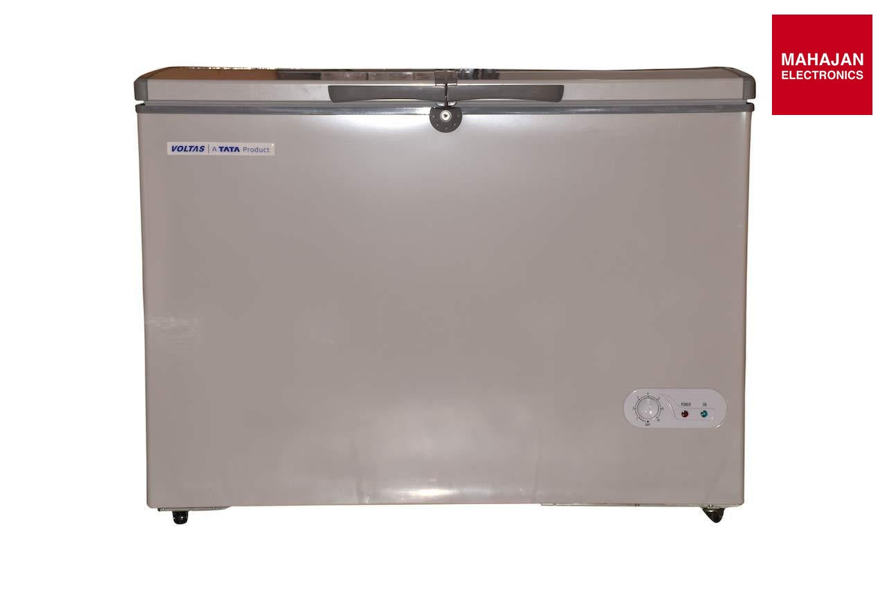 Voltas 320 DD Double Door Deep Freezer, 320 Liters, Grey Covertible - Mahajan Electronics Online