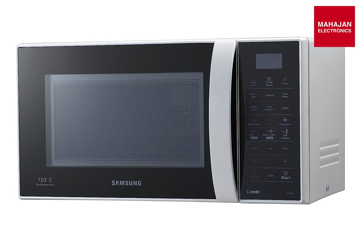 Samsung CE73JD1/XTL 21L Convection Microwave Oven – Silver | Bake, Grill, Preheat &amp; Defrost | Touch – Mahajan Electronics Online.