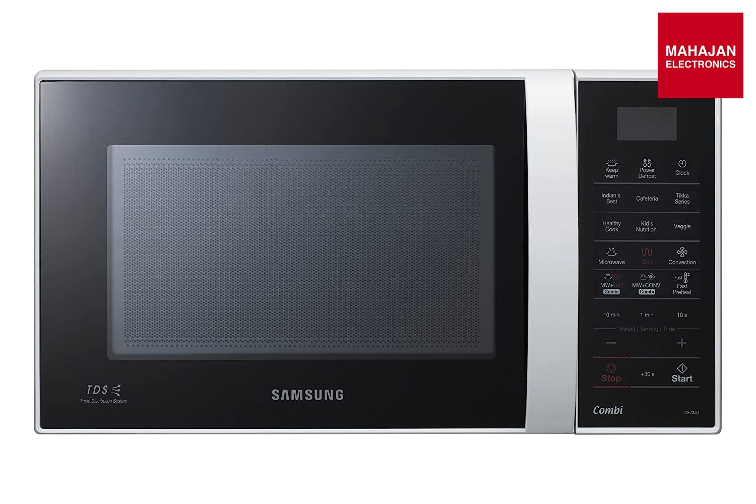 Samsung CE73JD1/XTL 21L Convection Microwave Oven – Silver | Bake, Grill, Preheat & Defrost | Touch Keypad & – Mahajan Electronics Online.