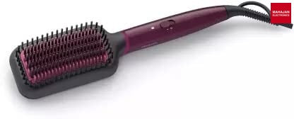 PHILIPS BHH730/00 (Dark Wine Color) Naturally Heated, Silk Protect technology, Hair Straightener Brush – Mahajan Electronics Online.