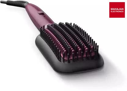 PHILIPS BHH730/00 (Dark Wine Color) Naturally Heated, Silk Protect technology, Hair Straightener Brush – Mahajan Electronics Online.