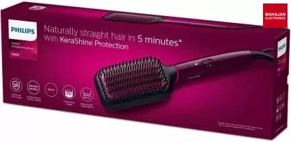 PHILIPS BHH730/00 (Dark Wine Color) Naturally Heated, Silk Protect technology, Hair Straightener Brush – Mahajan Electronics Online.