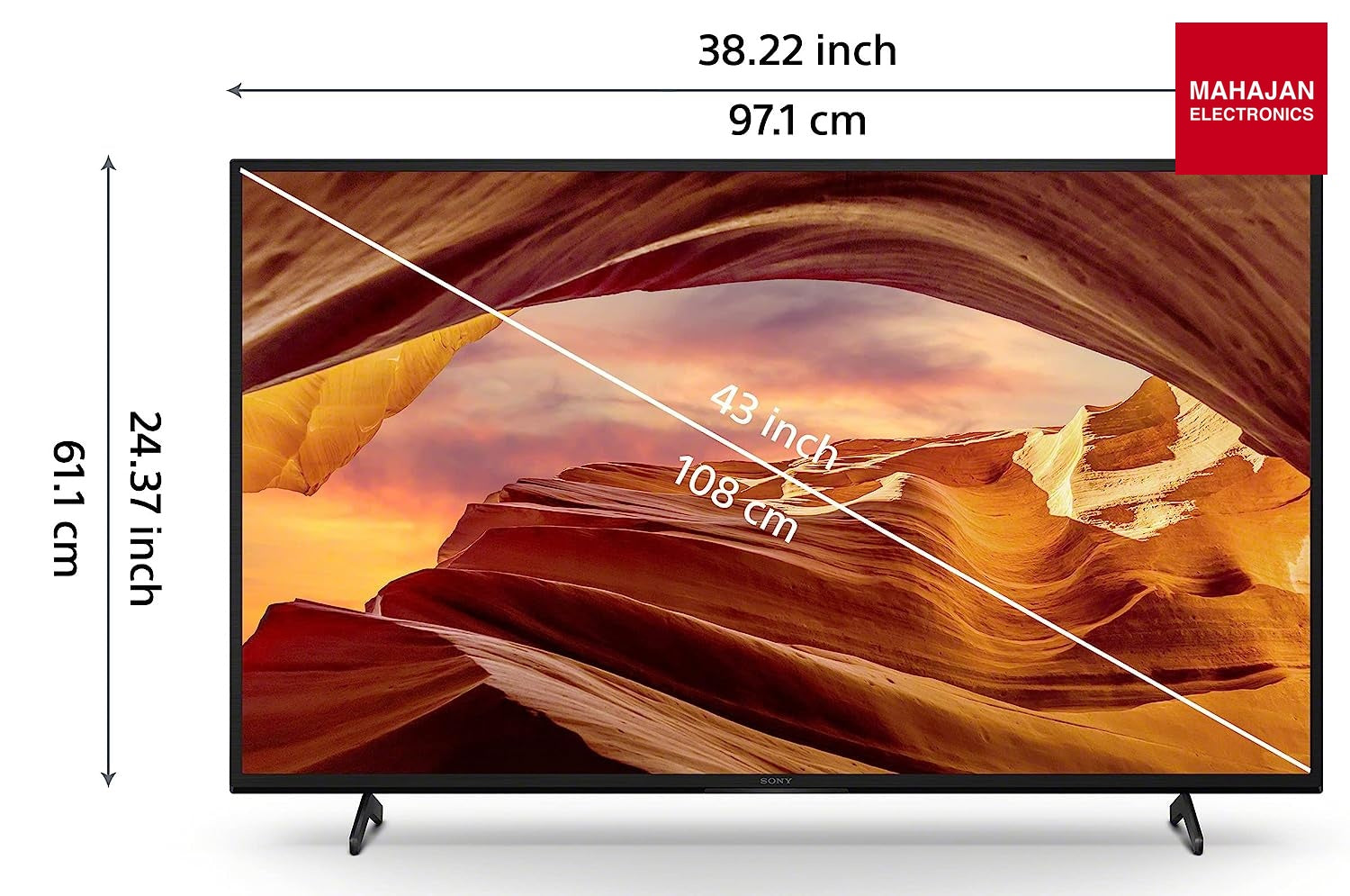 Sony Bravia 108 cm (43 inches) 4K Ultra HD Smart LED Google TV KD-43X75L (Black) - Mahajan Electronics Online
