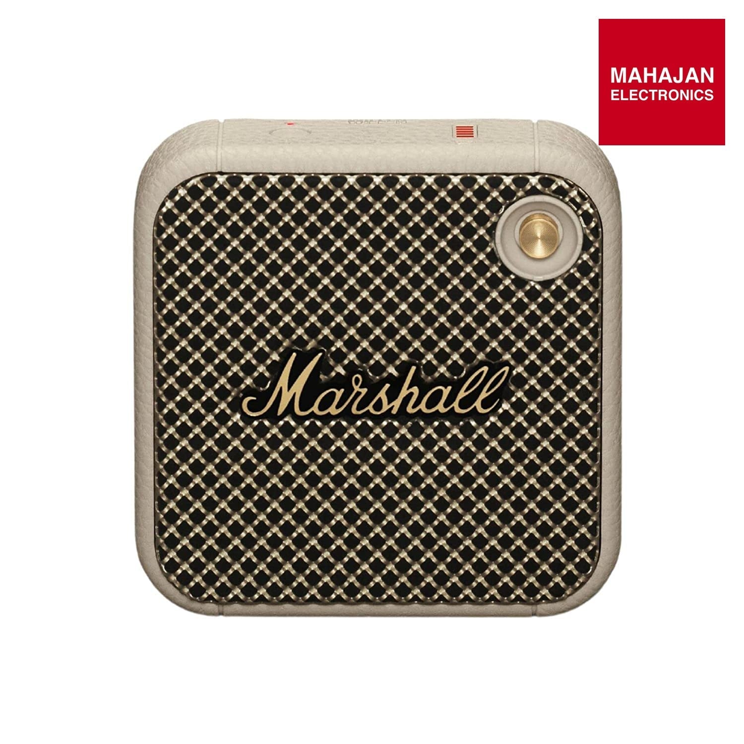 Marshall Willen Portable Bluetooth Speaker – Cream | 15+ Hours Playtime | IP67 Dust &amp; Water Resistant | Stack Mode | Built-In Mic