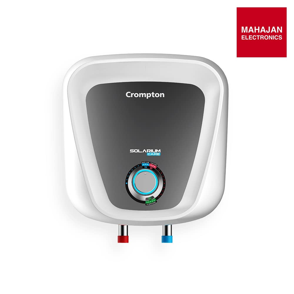 Crompton Solarium Care 15-L 5 Star Storage Water Heater (Geyser) With Rust Proof Plastic Body (White), Wall Mounting - Mahajan Electronics Online