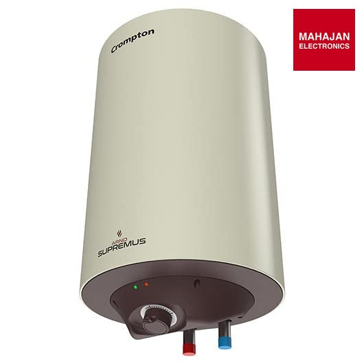 Crompton Arno Supremus 25-L 5 Star Rated Storage Water Heater (Geyser) With Advance 3 Level Safety (White), Wall Mounting - Mahajan Electronics Online