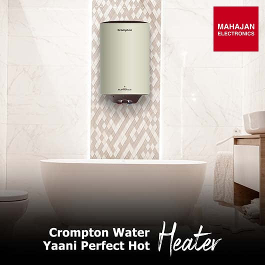 Crompton Arno Supremus 25-L 5 Star Rated Storage Water Heater (Geyser) With Advance 3 Level Safety (White), Wall Mounting - Mahajan Electronics Online
