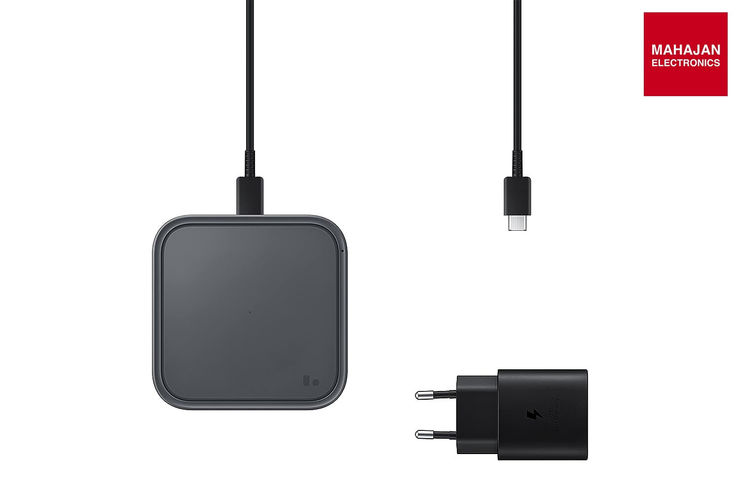 Samsung Original 15W Single Port Type - C Super Fast Wireless Charger (Cable not Included), Black - Mahajan Electronics Online