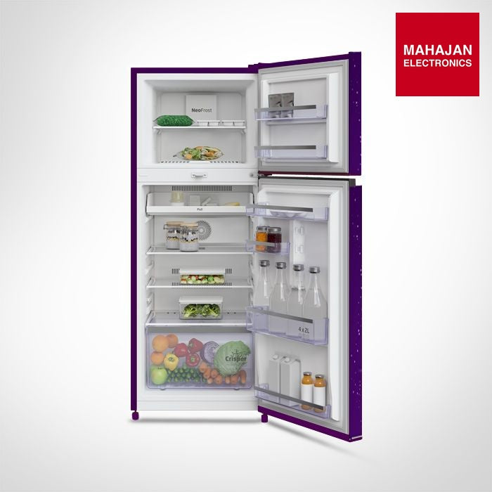 Voltas Beko 230 2 Star Frost Free Double Door Refrigerator (NightangelPurple) RFF270D/W0NPR0I - Mahajan Electronics Online