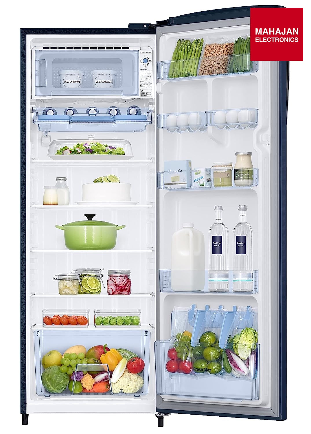 Samsung 246L 3 Star Inverter Direct-Cool Single Door Refrigerator (RR26C3753CU/HL,Camellia Blue) 2023 Model - Mahajan Electronics Online