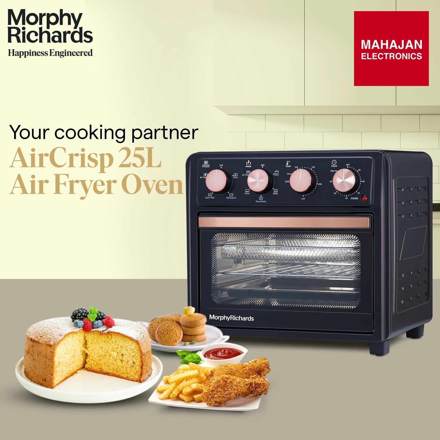 Morphy Richards AirCrisp 25L Air Fryer Oven Air Fryer (25 L) - Mahajan Electronics Online