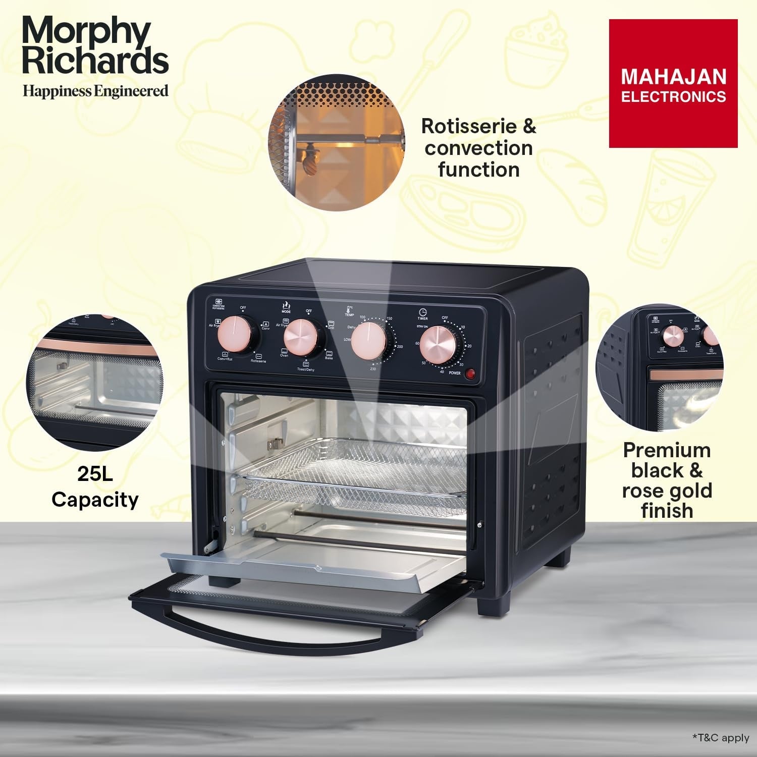 Morphy Richards AirCrisp 25L Air Fryer Oven Air Fryer (25 L) - Mahajan Electronics Online
