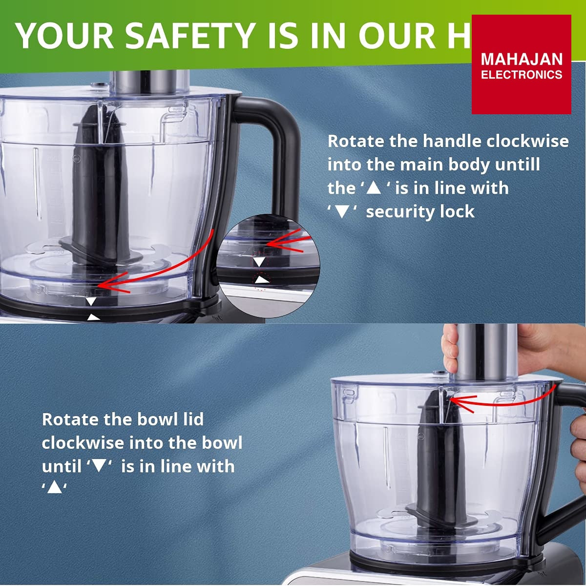 Inalsa INOX 1000 1000W Food Processor with Blender Jar,304 Grade SS Dry Grinding,Chutney Jar,12 Accessories,Centrifugal & Citrus Juicer,(Black/Silver) - Mahajan Electronics Online