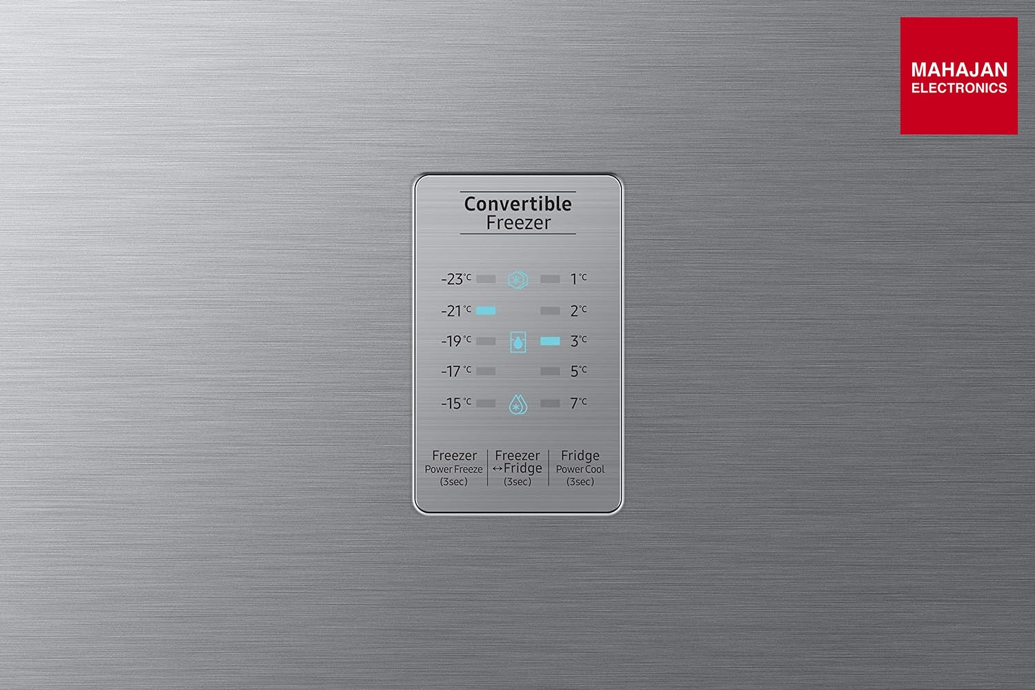 Samsung 256L 2 Star Inverter Frost-Free Convertible 3 In 1 Double Door Refrigerator (RT30C3732S8/NL,Elegant Inox 2023 Model) - Mahajan Electronics Online