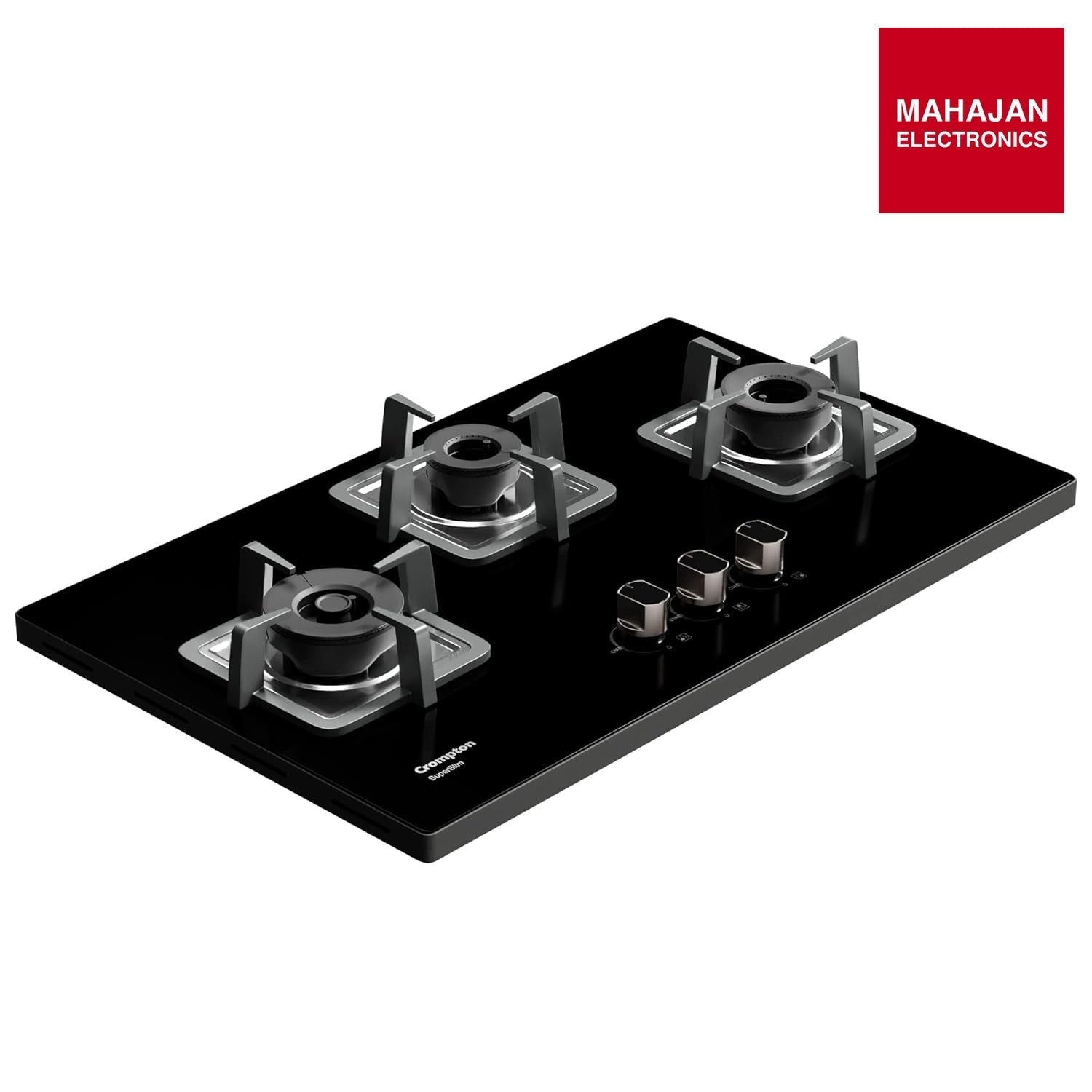 Crompton TAB-SUHB783-MBL SuperSlim Hobs HalfBrass 78cm 3 Burners Midnight Black - Mahajan Electronics Online