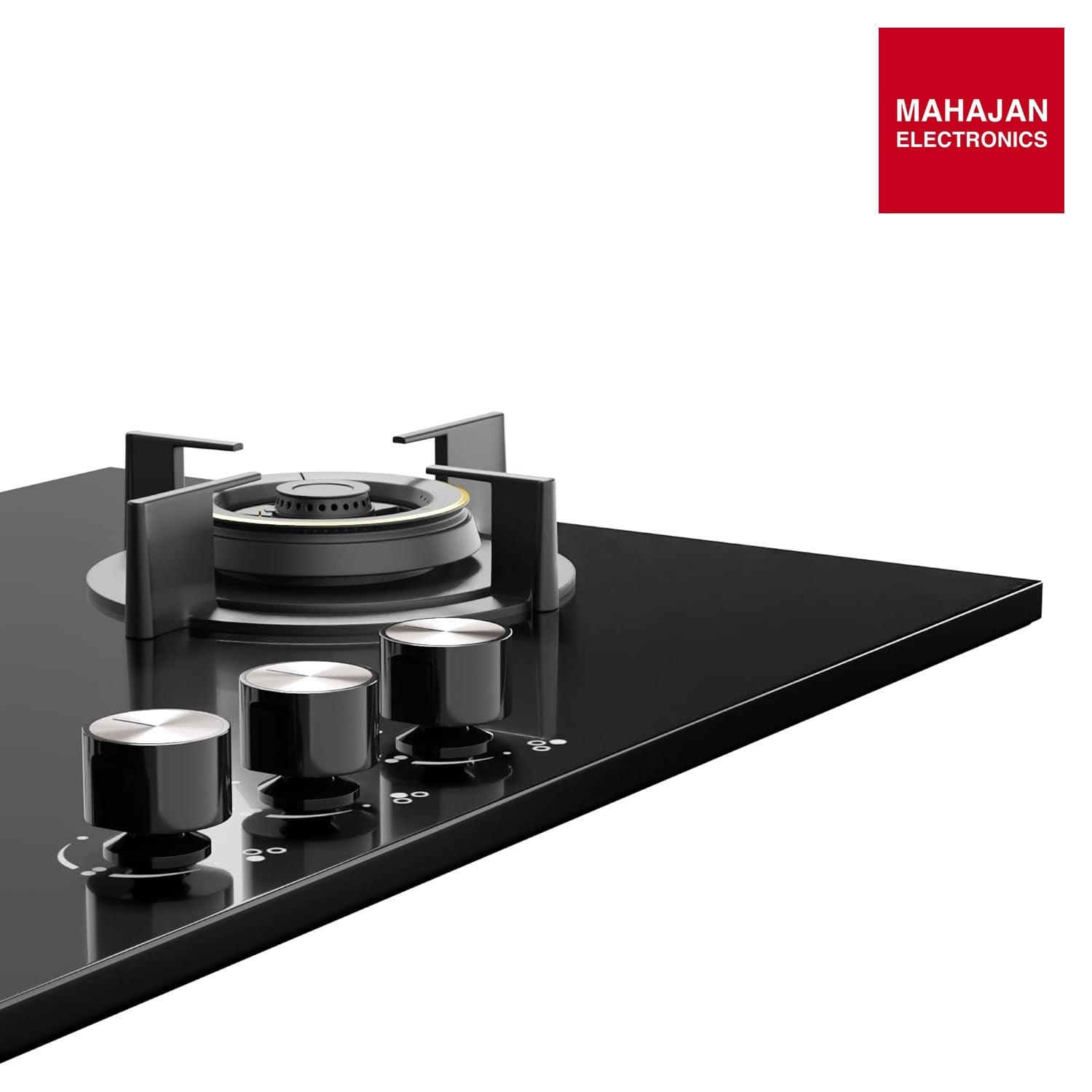 Crompton HOB-SSHB783-MBL Built-In Gas Hob SensoSafe HalfBrass 78cm 3 Burners Midnight Black – Mahajan Electronics Online.