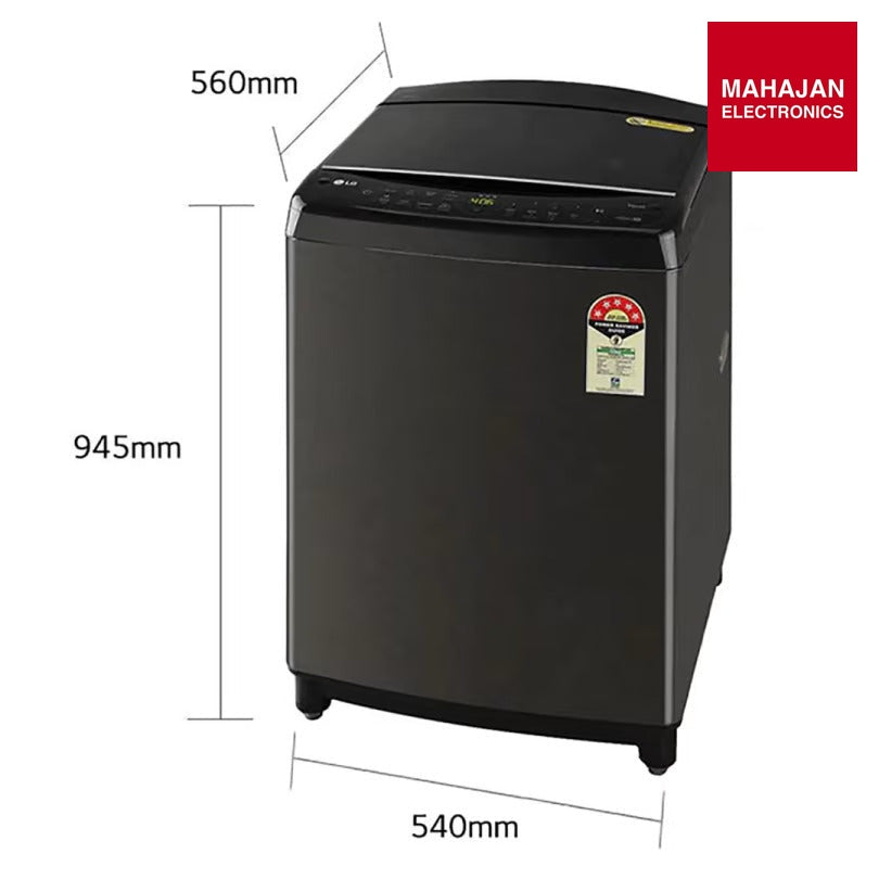 LG T90AJPB1Z Washing Machine 9.0 kg Black Fully Automatic Top Load - Mahajan Electronics Online