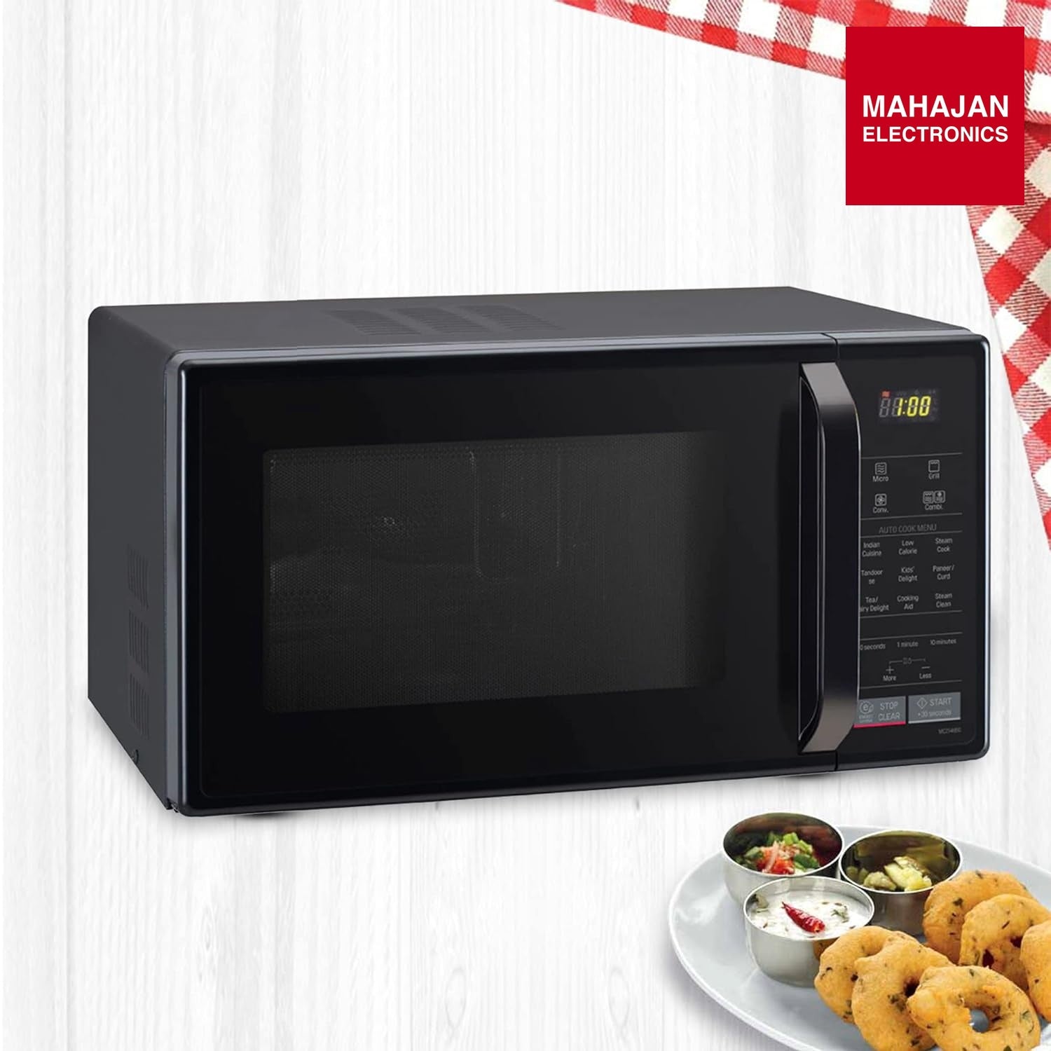 LG 21 L Convection Microwave Oven (MC2146BG, Glossy Black) – Mahajan Electronics Online.