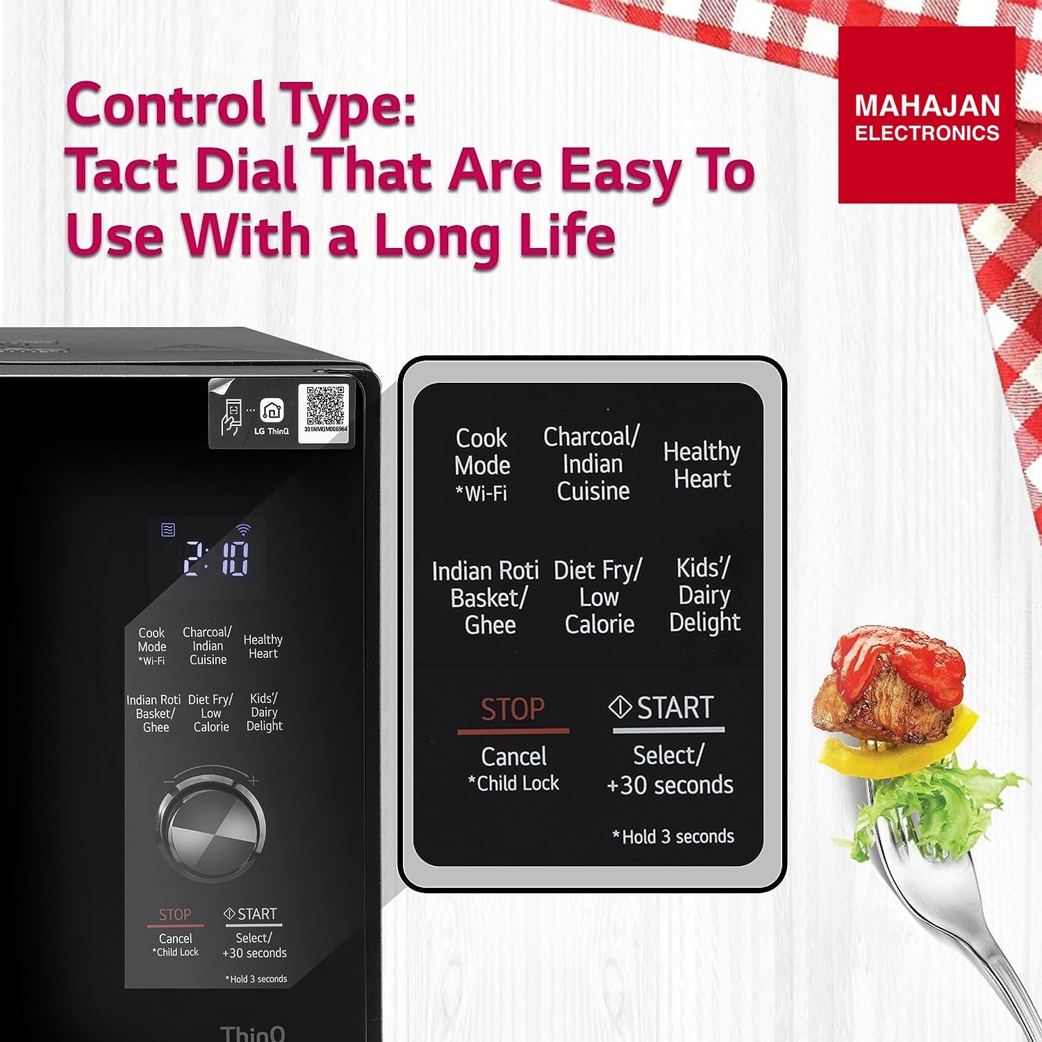 LG 28 L Wi-Fi Enabled Charcoal Convection Healthy Microwave Oven (MJEN286UFW, Black, Diet Fry) – Mahajan Electronics Online.