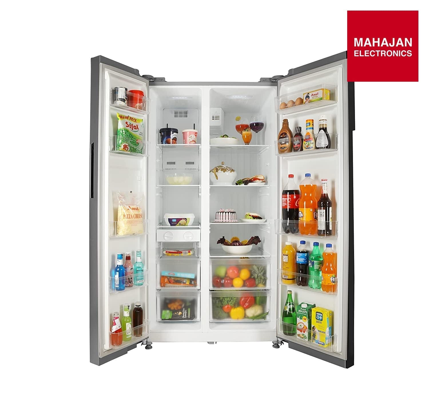 LLYOD 587 L 5 Star Frost Free Side By Side Refrigerator (GLSF590DSST1GB Stainless Steel) - Mahajan Electronics Online