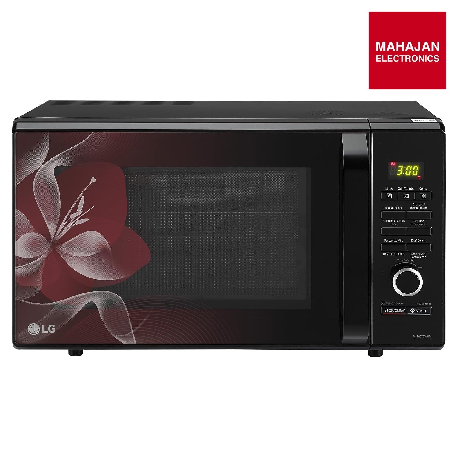 LG 28 L Charcoal Convection Healthy Microwave Oven (MJ2887BWUM, Black, 360° Motorised Rotisserie) – Mahajan Electronics Online.